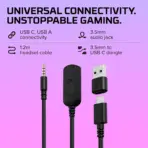 HyperX Cloud II - Gaming Headset, 7.1 Surround Sound, Memory Foam Ear Pads, Durable Aluminum Frame, Detachable Microphone, Works with PC, PS5, PS4, Xbox Series X|S, Xbox One – Red - Image 9