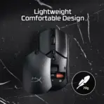 HyperX Pulsefire Haste 2 Core Wireless Gaming Mouse, 12,000 DPI, 100 Hours Battery Life, Dual Wireless, Lightweight 70g, RGB Lighting, TTC Gold Switches, NVIDIA Reflex Validated | BLACK  - Image 2