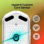 HyperX Pulsefire Haste 2 Core Wireless Gaming Mouse, 12,000 DPI, 100 Hours Battery Life, Dual Wireless, Lightweight 70g, RGB Lighting, TTC Gold Switches, NVIDIA Reflex Validated | WHITE - Image 6