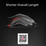 BenQ Zowie S2-C Symmetrical Gaming USB Mouse for Esports ,Weight-Reduced , Paracord Cable & 24-Step Scroll Wheel , Driverless , Matte Black Coating , Small Size Symmetrical Right-Handed  - Image 3