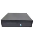 Cash Register Drawer with Under Counter Mounting Bracket - 420mm Black Drawer for POS, 5 Bill 8 Coin Compartment, Fully Removable 2 Tier Cash Tray, 24V RJ11 Key-Lock, Double Media Slot - Image 7
