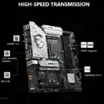 MSI B760M Gaming Plus WiFi DDR5 LGA1700 mATX Motherboard – 4x DIMMs DDR5 , PCIe 4.0 x16, Dual M.2 Gen4, Wi-Fi 6E, 2.5G LAN, DDR5 6800+ OC, USB 10Gbps, Supports Intel® Core™ 14th/ 13th/ 12th Gen  - Image 3