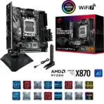 ASUS ROG STRIX X870-I Gaming WiFi Mini-ITX AM5 Motherboard with Hive II  – DDR5 8600+ OC, PCIe 5.0 x16 & M.2, Dual USB4 Type-C 40Gbps, WiFi 7, 2.5G LAN, AI Overclocking, for AMD Ryzen 9000 & 8000 & 7000 Series - Image 2