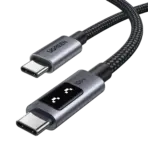 UGREEN UNO USB-C To USB-C PD Fast Charging Cable 1M 100W Smart LED Display Nylon Braided Durable Design 480Mbps Data Transfer Compatible With Laptops Tablets