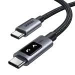 UGREEN UNO USB-C To USB-C PD Fast Charging Cable 1M 100W Smart LED Display Nylon Braided Durable Design 480Mbps Data Transfer Compatible With Laptops Tablets