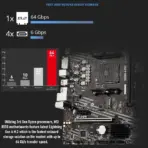 MSI B550M-A PRO AM4 Motherboard – DDR4 4600MHz OC, PCIe 4.0 x16, Gen4 M.2 NVMe, HDMI 4K, USB 3.2 Gen1, Core Boost, 2oz Copper PCB, mATX Ryzen 5000 Ready, Support Ryzen 5000 / 3000 / 4000G Series - Image 3