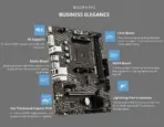 MSI B550M-A PRO AM4 Motherboard – DDR4 4600MHz OC, PCIe 4.0 x16, Gen4 M.2 NVMe, HDMI 4K, USB 3.2 Gen1, Core Boost, 2oz Copper PCB, mATX Ryzen 5000 Ready, Support Ryzen 5000 / 3000 / 4000G Series - Image 2