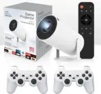 M300 Max Game Projector With 4K Support 1280x720P Resolution Android WiFi 36000 Games Dual Wireless Controllers LED 90 ANSI Portable Auto Keystone Compact Design