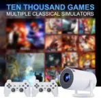 M300 Max Game Projector With 4K Support 1280x720P Resolution Android WiFi 36000 Games Dual Wireless Controllers LED 90 ANSI Portable Auto Keystone Compact Design - Image 6