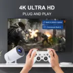M300 Max Game Projector With 4K Support 1280x720P Resolution Android WiFi 36000 Games Dual Wireless Controllers LED 90 ANSI Portable Auto Keystone Compact Design - Image 4