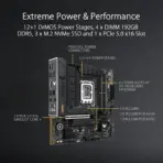 ASUS TUF GAMING B760M-PLUS WIFI II mATX Motherboard – LGA1700, DDR5 7800+ OC, PCIe 5.0 x16, Triple M.2 Gen4, WiFi 6E, 2.5G LAN, USB-C 20Gbps, for Intel 14th/13th Gen - Image 3
