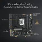 ASUS TUF GAMING B760M-PLUS WIFI II mATX Motherboard – LGA1700, DDR5 7800+ OC, PCIe 5.0 x16, Triple M.2 Gen4, WiFi 6E, 2.5G LAN, USB-C 20Gbps, for Intel 14th/13th Gen - Image 4
