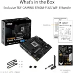 ASUS TUF GAMING B760M-PLUS WIFI II mATX Motherboard – LGA1700, DDR5 7800+ OC, PCIe 5.0 x16, Triple M.2 Gen4, WiFi 6E, 2.5G LAN, USB-C 20Gbps, for Intel 14th/13th Gen - Image 6