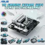 ASUS TX Gaming B760M WiFi DDR5 mATX Motherboard, LGA1700 , 4 x DIMM  7200MHz, PCIe 5.0 2x M.2, WiFi 6, 2.5G LAN, USB 3.2 Gen2x2 Type-C ,Aura Sync, ATX Power 12+1 VRM , Intel 14th -13th-12th Gen Support