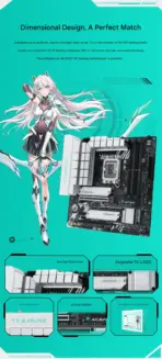 ASUS TX Gaming B760M WiFi DDR5 mATX Motherboard, LGA1700 , 4 x DIMM  7200MHz, PCIe 5.0 2x M.2, WiFi 6, 2.5G LAN, USB 3.2 Gen2x2 Type-C ,Aura Sync, ATX Power 12+1 VRM , Intel 14th -13th-12th Gen Support - Image 3