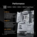 ASUS TUF Gaming Z890-Pro WiFi DDR5 Motherboard, LGA1851, 4× DIMMs 9066MHz, PCIe 5.0 4x M.2, Thunderbolt 4, WiFi 7, Intel 2.5G LAN, USB 20Gbps Type-C 30W PD, AI Overclocking ATX Motherboard, for  Intel Core Ultra Processors (Series 2) - Image 8