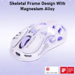 GravaStar Mercury M1 Pro Lavender Purple Gaming Mouse, PAW3395, 26000 DPI, 650 IPS, Tri Mode Wireless, 4K Polling Support, 5 Programmable Buttons, RGB, Magnesium Frame 88g - Image 2