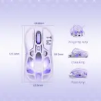 GravaStar Mercury M1 Pro Lavender Purple Gaming Mouse, PAW3395, 26000 DPI, 650 IPS, Tri Mode Wireless, 4K Polling Support, 5 Programmable Buttons, RGB, Magnesium Frame 88g - Image 10