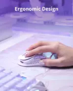 GravaStar Mercury M1 Pro Lavender Purple Gaming Mouse, PAW3395, 26000 DPI, 650 IPS, Tri Mode Wireless, 4K Polling Support, 5 Programmable Buttons, RGB, Magnesium Frame 88g - Image 8