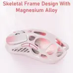 GravaStar Mercury M1 Pro Tri Mode Wireless Sakura Pink Gaming Mouse, PAW3395, 26000 DPI, 650 IPS, 200H Battery, 4K Polling Support, RGB, Magnesium Frame, 5 Programmable Buttons - Image 2
