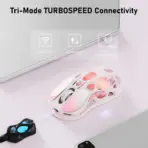 GravaStar Mercury M1 Pro Tri Mode Wireless Sakura Pink Gaming Mouse, PAW3395, 26000 DPI, 650 IPS, 200H Battery, 4K Polling Support, RGB, Magnesium Frame, 5 Programmable Buttons - Image 11
