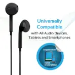 Promate GearPod-IS2 In-Ear Stereo Earphones With 14.2mm Dual Drivers, Noise Suppression, Built-In Mic, In-Line Remote, 3.5mm Jack, 115dB Sensitivity, Tangle-Free Cable - Image 4