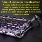GravaStar Mercury V75 Pro Iron Purple Wired Magnetic Gaming Keyboard, 8KHz Polling, 0.125ms Latency, 256K Scan, 0.005mm Precision, Rapid Trigger, RGB, 75% Layout Hot Swap Aluminum Gateron Switch - Image 9