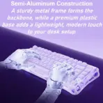 GravaStar Mercury V75 Lavender Purple Magnetic Wired Keyboard, 8KHz Polling, 0.125ms, 256K Scan, 0.005mm Precision, Rapid Trigger, RGB, 75% Layout, Hot Swap, Semi-Aluminum Build - Image 7