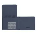 Promate ProWallet Blue Apple Find My Smart Wallet Bluetooth 5.2 RFID Blocking Wireless Charging 110mAh Battery 6 Month Standby Built In Speaker Anti Lost Leather Wallet