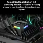 DeepCool LM240 240mm Liquid CPU Cooler with 2.4 Inch IPS Display, ARGB PWM Fans, 6th Gen Pump Anti Leak, Intel LGA1700 AM5 AM4, Real-Time Monitoring | BLACK  - Image 7