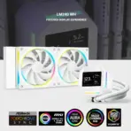 DeepCool LM240 240mm Liquid CPU Cooler with 2.4 Inch IPS Display, ARGB PWM Fans, 6th Gen Pump Anti Leak, Intel LGA1700 AM5 AM4, Real-Time Monitoring | WHITE - Image 2