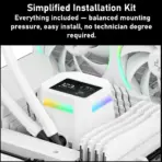 DeepCool LM240 240mm Liquid CPU Cooler with 2.4 Inch IPS Display, ARGB PWM Fans, 6th Gen Pump Anti Leak, Intel LGA1700 AM5 AM4, Real-Time Monitoring | WHITE - Image 7