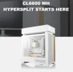 DeepCool CL6600 WH ATX Case With Preinstalled 360mm Liquid Cooler & Dual ARGB Fans, Split Chamber Design, 413mm GPU Support, FDB Fans, High Airflow Tempered Glass | WOOD/WHITE - Image 2