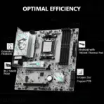 MSI B840M Gaming Plus WiFi6E AM5 mATX Motherboard, DDR5 8000+ OC PCIe 4.0 Dual M.2 2.5G LAN WiFi 6E USB 10Gbps AI Cooling 7+2+1 Power, Supports AMD Ryzen™ 9000  8000 7000 Series  - Image 2