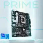 ASUS Prime H610M-A D4 mic-ATX DDR4 Motherboard, LGA1700, 2 x DIMM up to 64GB, PCIe 4.0, Dual M.2, USB 3.2 Gen2, HDMI DP D-Sub, Intel 1Gb LAN, Aura Sync, for Intel® Core 14th  13th  12th Gen - Image 2