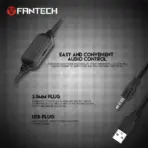 FANTECH GS203 Beat Mini Wired Gaming Speaker White With 45mm Driver, RGB Chroma Lighting, USB 5V Plug-and-Play, Super Bass, Portable 1.2m Cable, Hi-Res Audio - Image 4