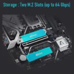 ASUS B760M-AYW PRO WIFI DDR5 mATX Motherboard, LGA1700, PCIe 4.0, Dual M.2, WiFi 6, 2.5Gb LAN, USB 10Gbps, Type-C, Aura Sync, AI Ready For Intel® Core™ 14th & 13th 12th Gen - Image 5