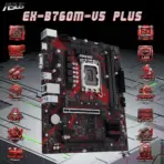 ASUS EXPEDITION EX-B760M-V5 PLUS DDR5 mATX Motherboard, 2x DDR5 8000MHz OC, LGA1700, PCIe 4.0, Dual M.2, 2.5Gb LAN, Lightning Boot, For 14th 13th 12th Gen Intel CPUs