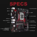 ASUS EXPEDITION EX-B760M-V5 PLUS DDR5 mATX Motherboard, 2x DDR5 8000MHz OC, LGA1700, PCIe 4.0, Dual M.2, 2.5Gb LAN, Lightning Boot, For 14th 13th 12th Gen Intel CPUs - Image 3