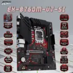 ASUS EXPEDITION EX-B760M-V7 Micro-ATX DDR5 Motherboard, LGA1700, PCIe 4.0, Dual M.2, 2.5Gb LAN, Lightning Boot, Industrial Grade, iCafé LAB, for Intel® Core™ 14th , 13th , 12th Gen 