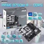 ASUS PRIME B760M-A Micro-ATX DDR5 Motherboard, LGA1700, 4 x DDR5 DIMM, PCIe 4.0, Dual M.2, 2.5Gb LAN, Dual HDMI + DP,  USB 3.2 Gen2 Type-C Aura Sync, or Intel® Core™ 13th , 12th , 14th Gen