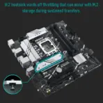 ASUS PRIME B760M-A Micro-ATX DDR5 Motherboard, LGA1700, 4 x DDR5 DIMM, PCIe 4.0, Dual M.2, 2.5Gb LAN, Dual HDMI + DP,  USB 3.2 Gen2 Type-C Aura Sync, or Intel® Core™ 13th , 12th , 14th Gen - Image 5