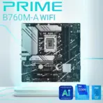ASUS PRIME B760M-A WIFI DDR5 mATX Motherboard, LGA1700, PCIe 4.0, Dual M.2, Wi-Fi 6 & Bluetooth 5.2, 2.5Gb LAN, USB 3.2 Gen2, Type-C, Aura Sync, for Intel® Core 14th/13th/12th Gen - Image 2