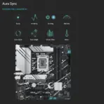 ASUS PRIME B760M-A WIFI DDR5 mATX Motherboard, LGA1700, PCIe 4.0, Dual M.2, Wi-Fi 6 & Bluetooth 5.2, 2.5Gb LAN, USB 3.2 Gen2, Type-C, Aura Sync, for Intel® Core 14th/13th/12th Gen - Image 10