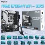 ASUS PRIME B760M-A WIFI DDR5 mATX Motherboard, LGA1700, PCIe 4.0, Dual M.2, Wi-Fi 6 & Bluetooth 5.2, 2.5Gb LAN, USB 3.2 Gen2, Type-C, Aura Sync, for Intel® Core 14th/13th/12th Gen
