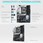 ASUS PRIME Z790-P D4 ATX DDR4 Motherboard, LGA1700, 4 x DIMMs 5333 OC, PCIe 5.0, 3x M.2, 2.5Gb LA,N USB 3.2 Gen2x2, Type-C, Thunderbolt Header, AI Cooling II, for Intel® Core 14th / 13th / 12th Gen - Image 4