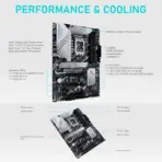 ASUS PRIME Z790-P D4 ATX DDR4 Motherboard, LGA1700, 4 x DIMMs 5333 OC, PCIe 5.0, 3x M.2, 2.5Gb LA,N USB 3.2 Gen2x2, Type-C, Thunderbolt Header, AI Cooling II, for Intel® Core 14th / 13th / 12th Gen - Image 3
