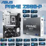 ASUS PRIME Z890-P LGA1851 ATX Motherboard With PCIe 5.0, DDR5 8666+ OC, USB-C 20Gbps DP, 14+1+2+1 80A VRM, Quad M.2, 2.5Gb LAN, NPU Boost, Aura Sync RGB, For Intel® Core Ultra Processors (Series 2)