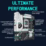 ASUS B860M AYW GAMING WIFI Micro-ATX Motherboard, LGA1851, 2x DDR5 8800+, PCIe 5.0 M.2 2.5Gb LAN. WiFi 6. USB 10Gbps, BIOS FlashBack, AI PC Ready, Supports Intel® Core Ultra Processors  - Image 3