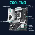 ASUS B860M AYW GAMING WIFI Micro-ATX Motherboard, LGA1851, 2x DDR5 8800+, PCIe 5.0 M.2 2.5Gb LAN. WiFi 6. USB 10Gbps, BIOS FlashBack, AI PC Ready, Supports Intel® Core Ultra Processors  - Image 4